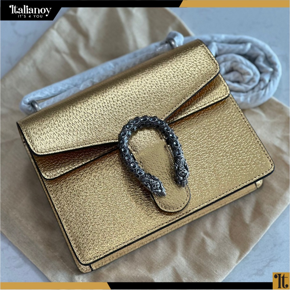 DIONYSUS MINI LEATHER BAG GOLD