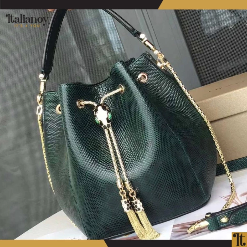 Bvlgari Serpenti Forever Bucket green Bag