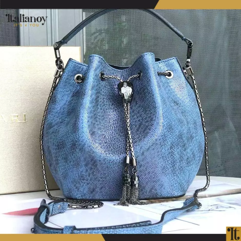 Bvlgari Serpenti Forever Bucket blue Bag