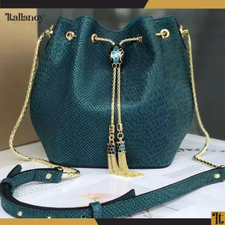 Bvlgari Serpenti Forever Bucket green Bag