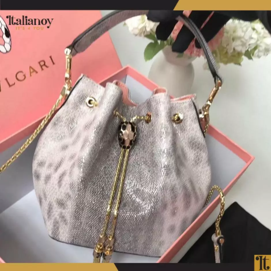 Bvlgari Serpenti Forever Bucket white Bag