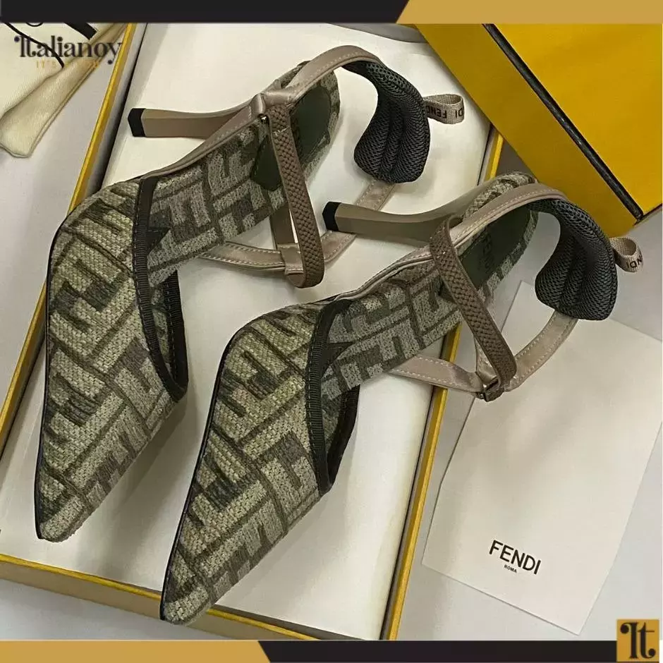 Colibrì Lite High-heeled FF chenille slingbacks