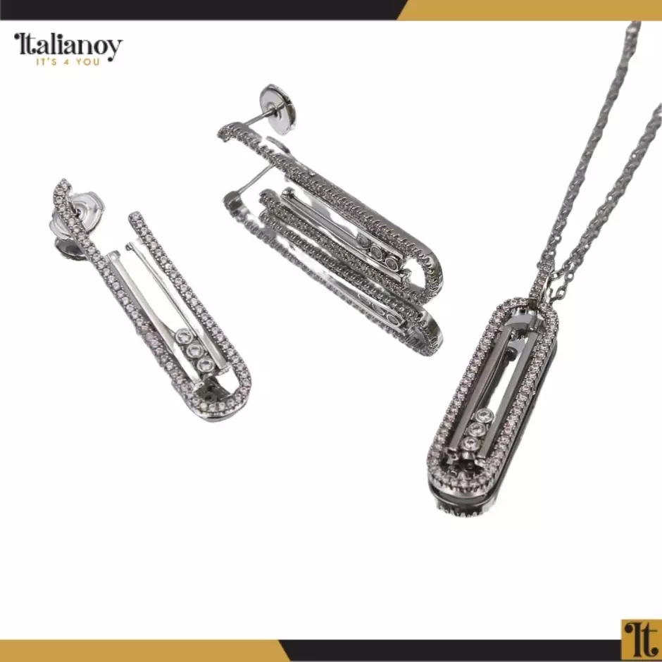 Messika Move Silver Necklace And Earrings