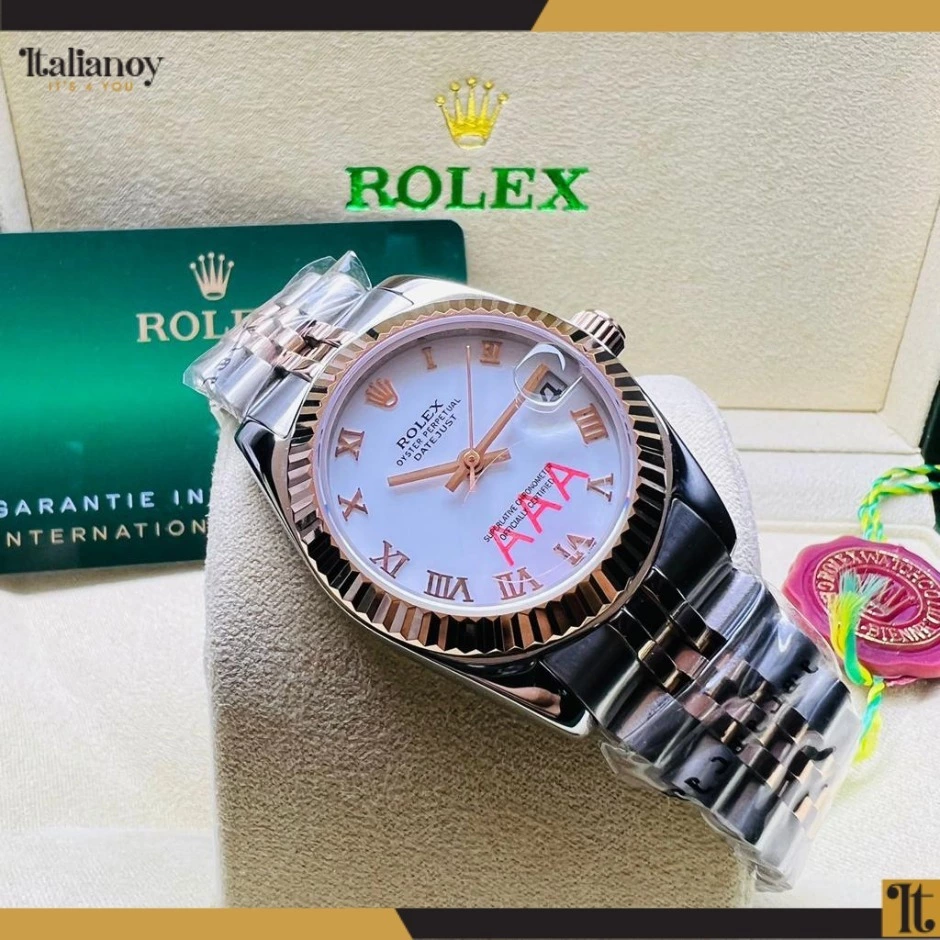 rolex datajast oystersteel- SILVER & ROSE GOLD