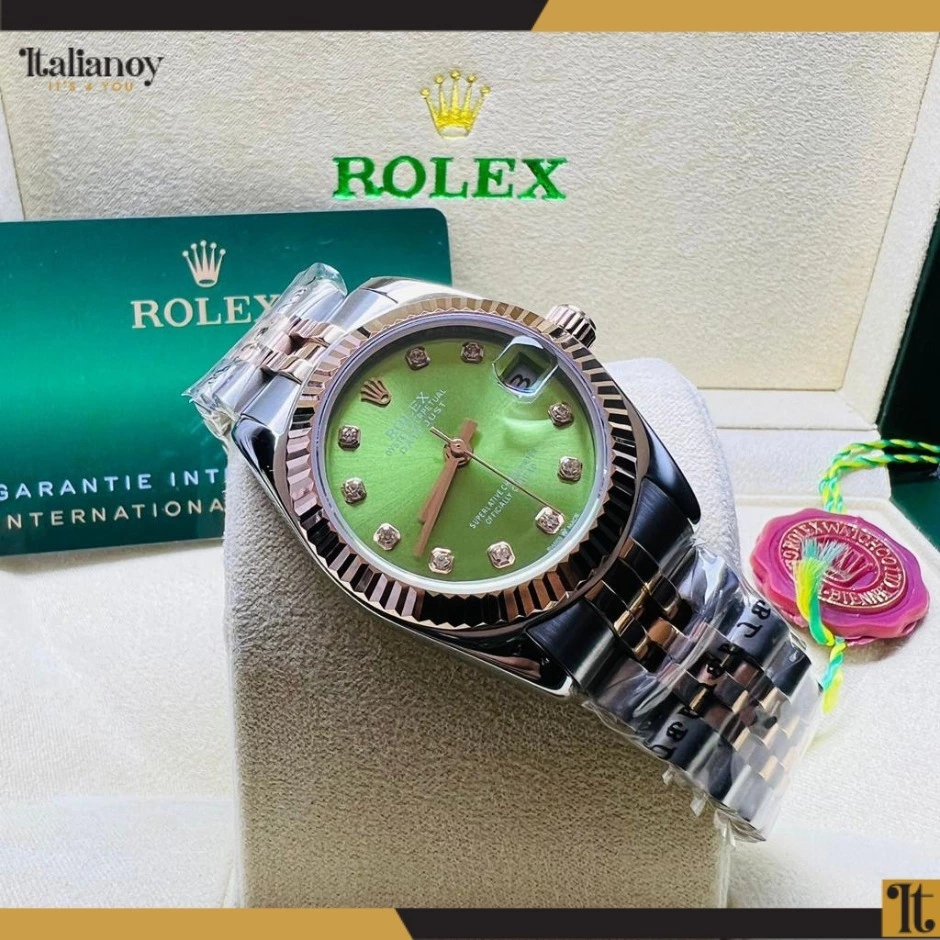 Rolex Datejust Oystersteel - GOLD.SILVER  & GREEN