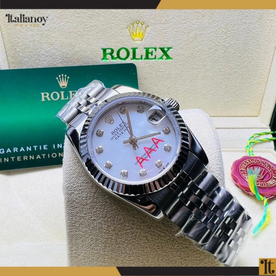 Rolex Datejust Oystersteel - silver& white