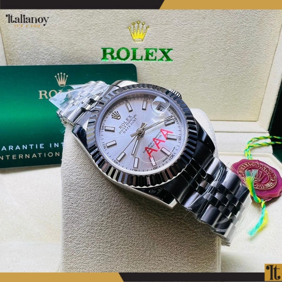 rolex datajast oystersteel- silver