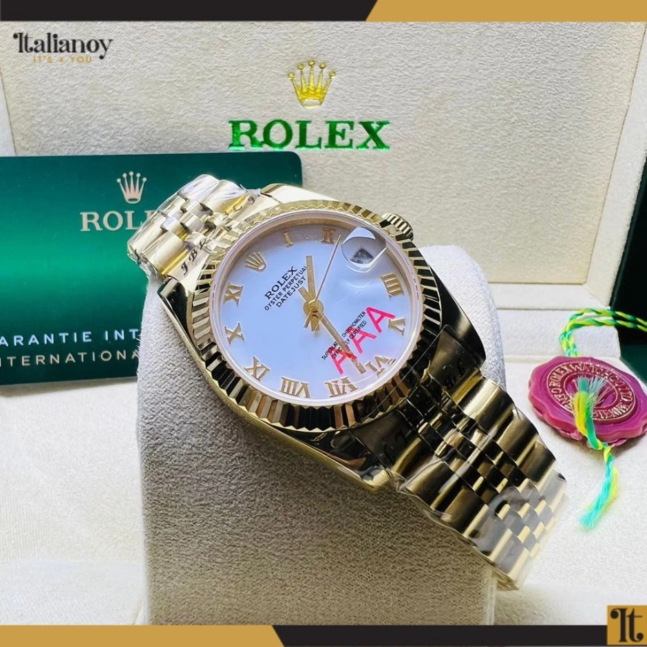 Rolex Datejust Oystersteel - gold & white
