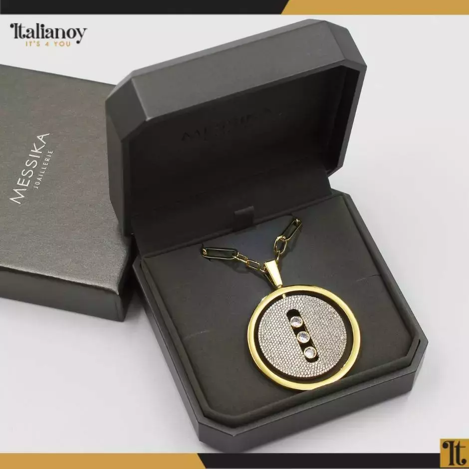 Messika Lucky Move Pm Pave Gold Necklace