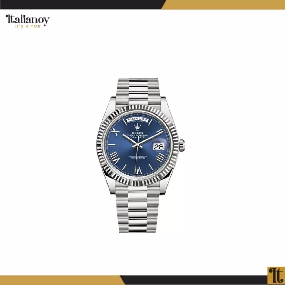 ROLEX DAY-DATE PLATINE BLUE DIAL PRESIDENT