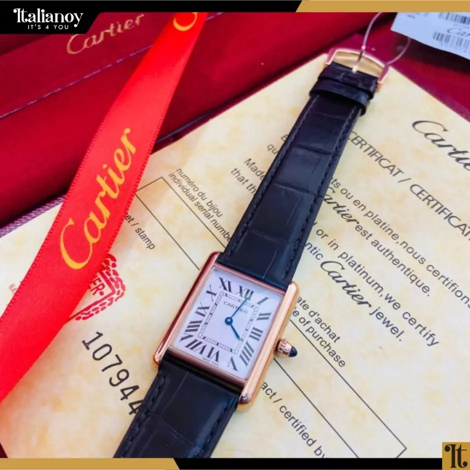 Tank Louis Cartier Watch Gold - Black