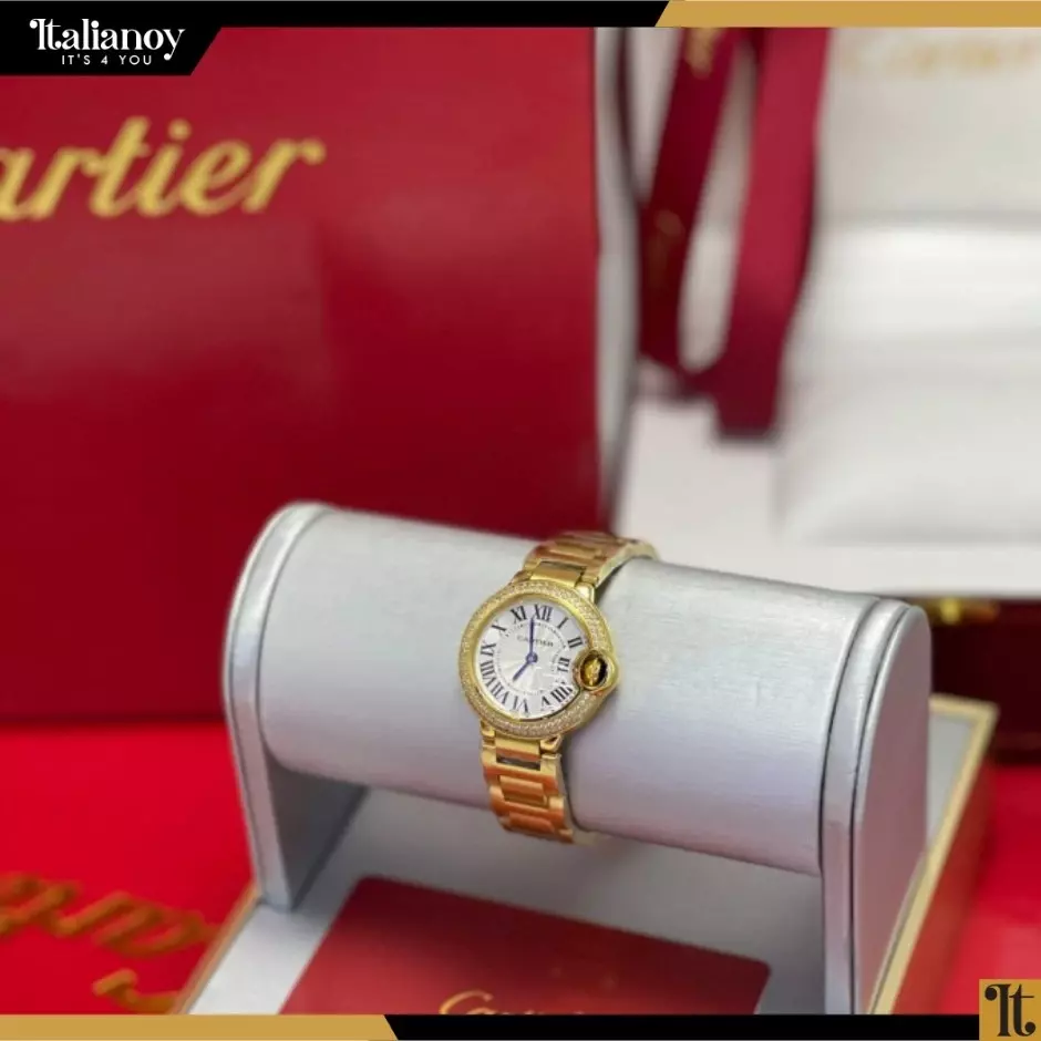 Cartier Watch Women Balloon Yellow Gold Stone
