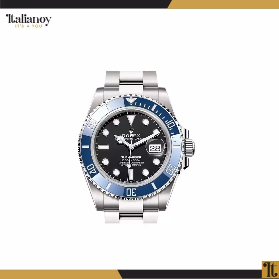 ROLEX SUBMARINER DATE WHITE GOLD OYSTER BLACK DIAL