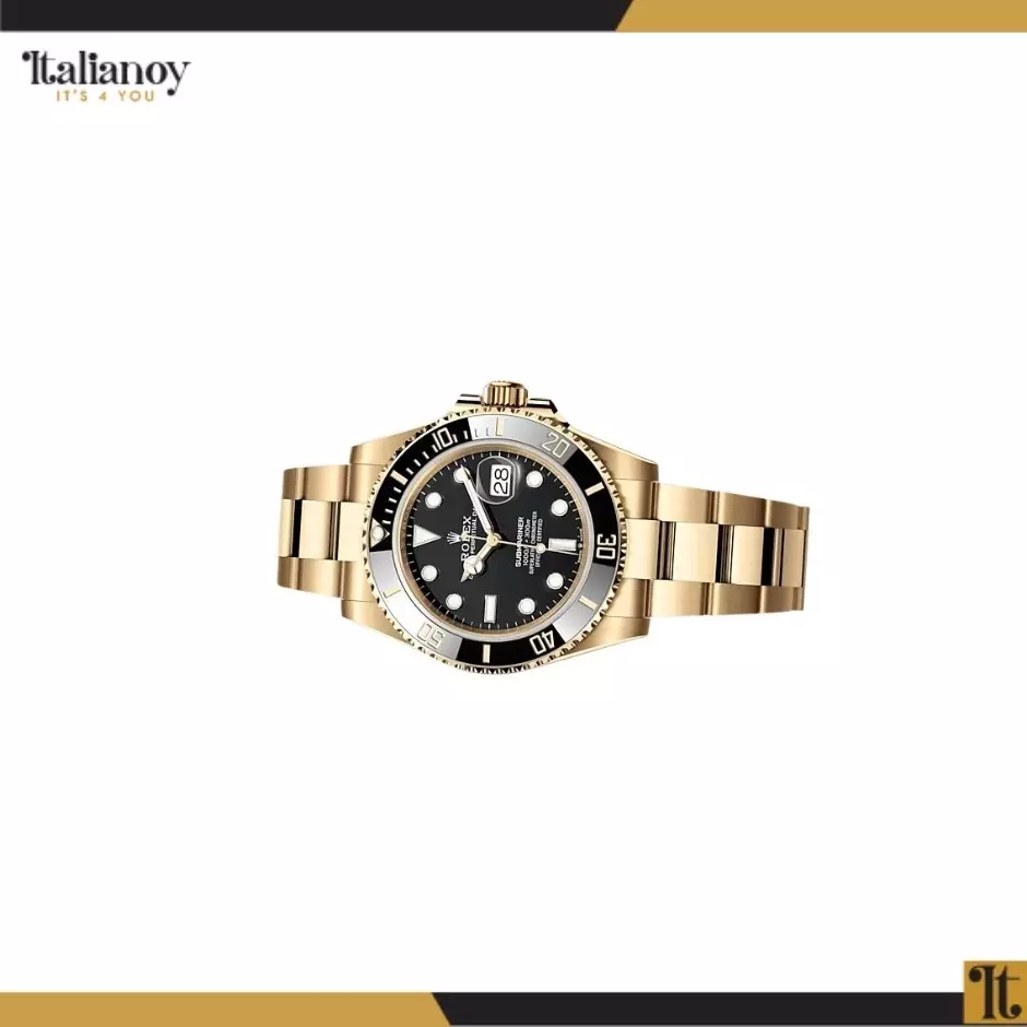 ROLEX SUBMARINER DATE YELLOW GOLD OYSTER BLACK DIAL