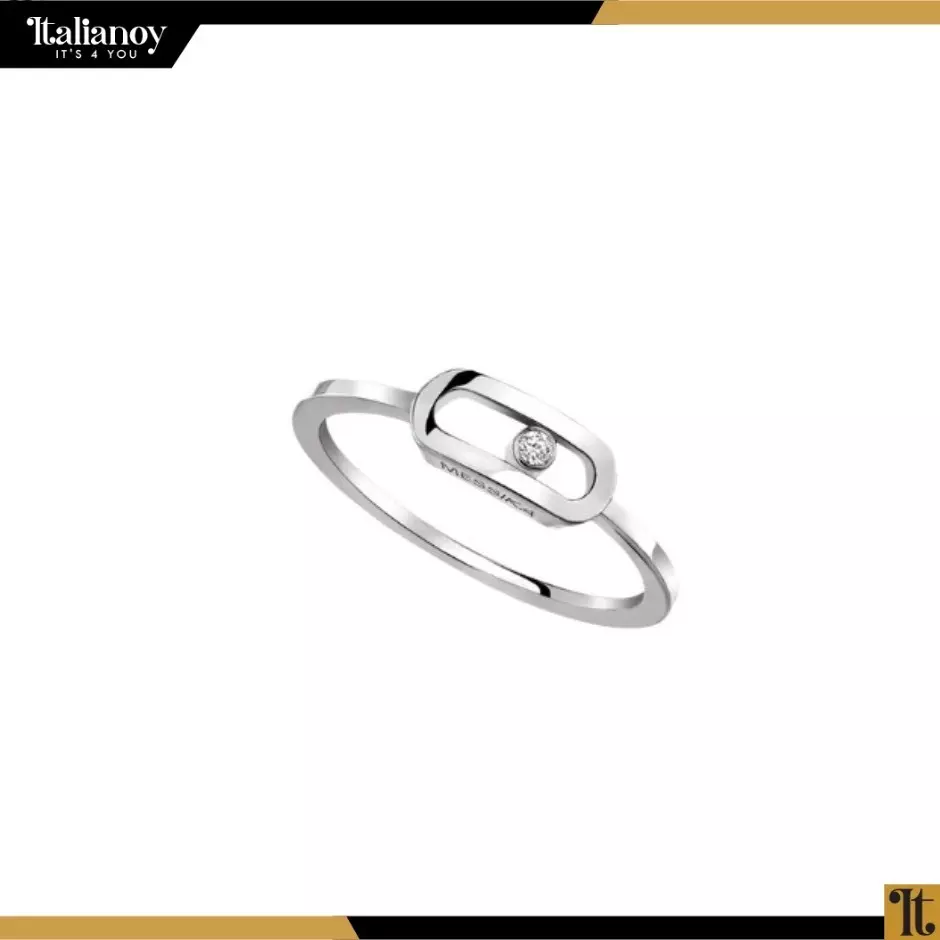 Messika Flex Move Uno Studded Silver Ring