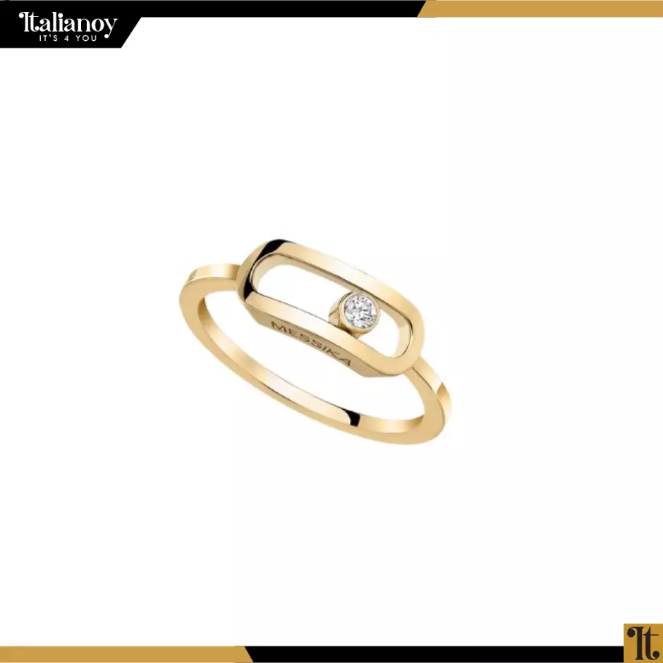 Messika Flex Move Uno Studded Silver Ring