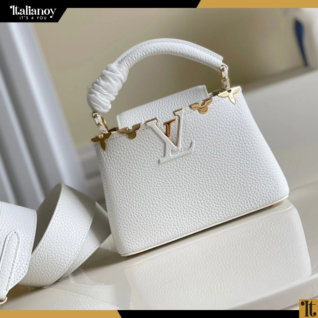 Louis Vuitton Snow Taurillon & Python Mini Capucines