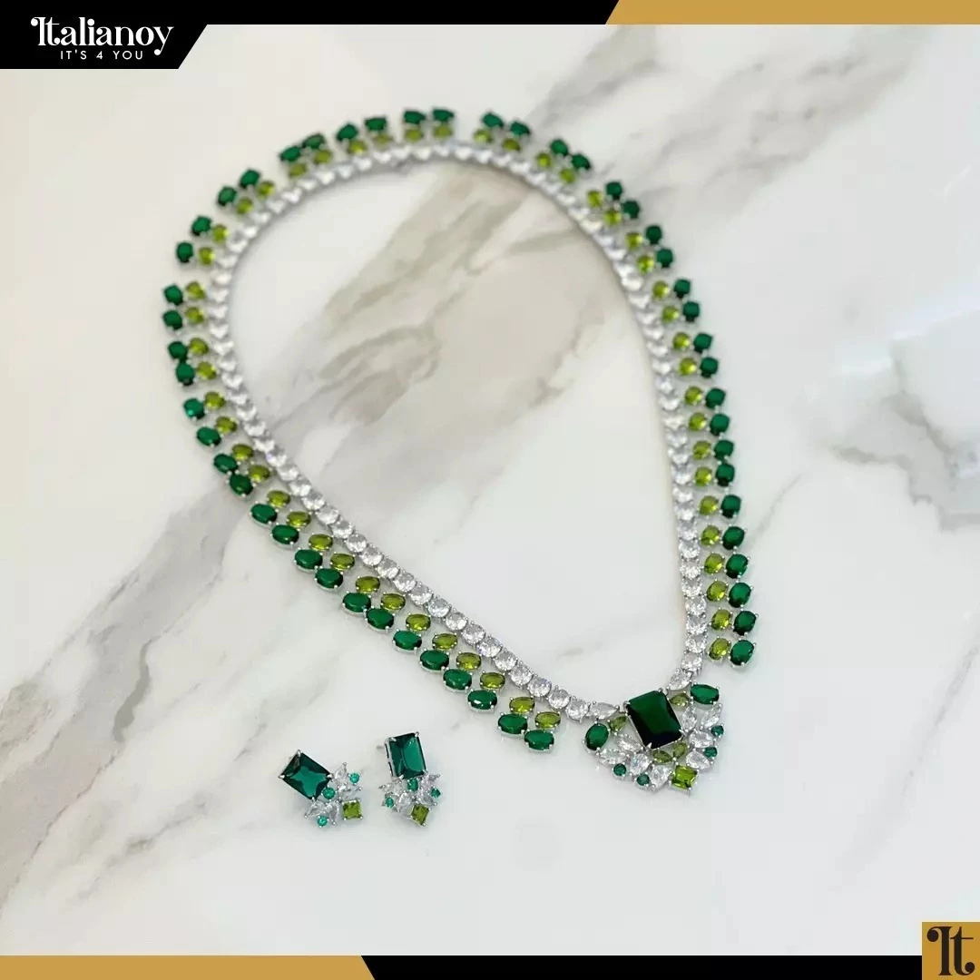 Green Graff Necklace And Earring Set