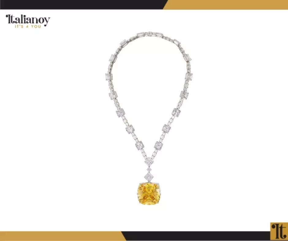 Tiffany Yellow Silver Necklace +Earring