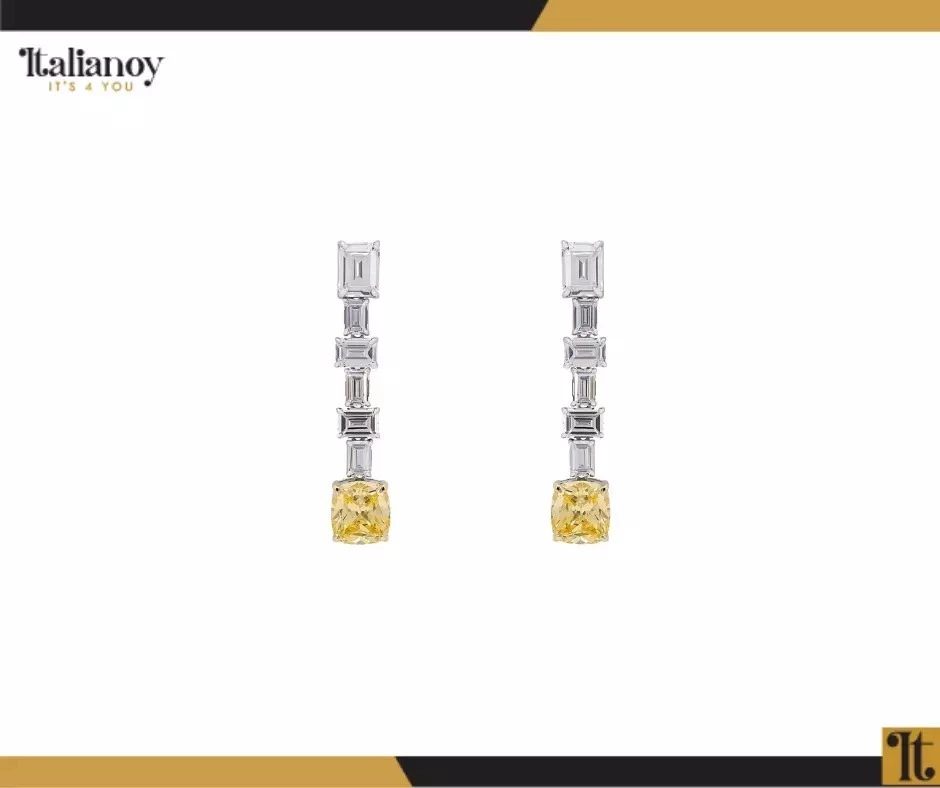Tiffany Yellow Silver Necklace +Earring