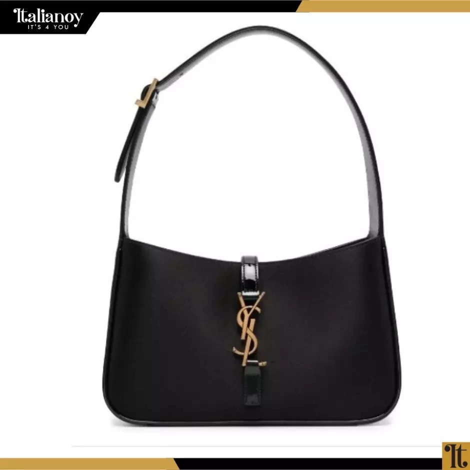 SAINT LAURENT - HOBO BAG IN SMOOTH LEATHER VERT FONCE