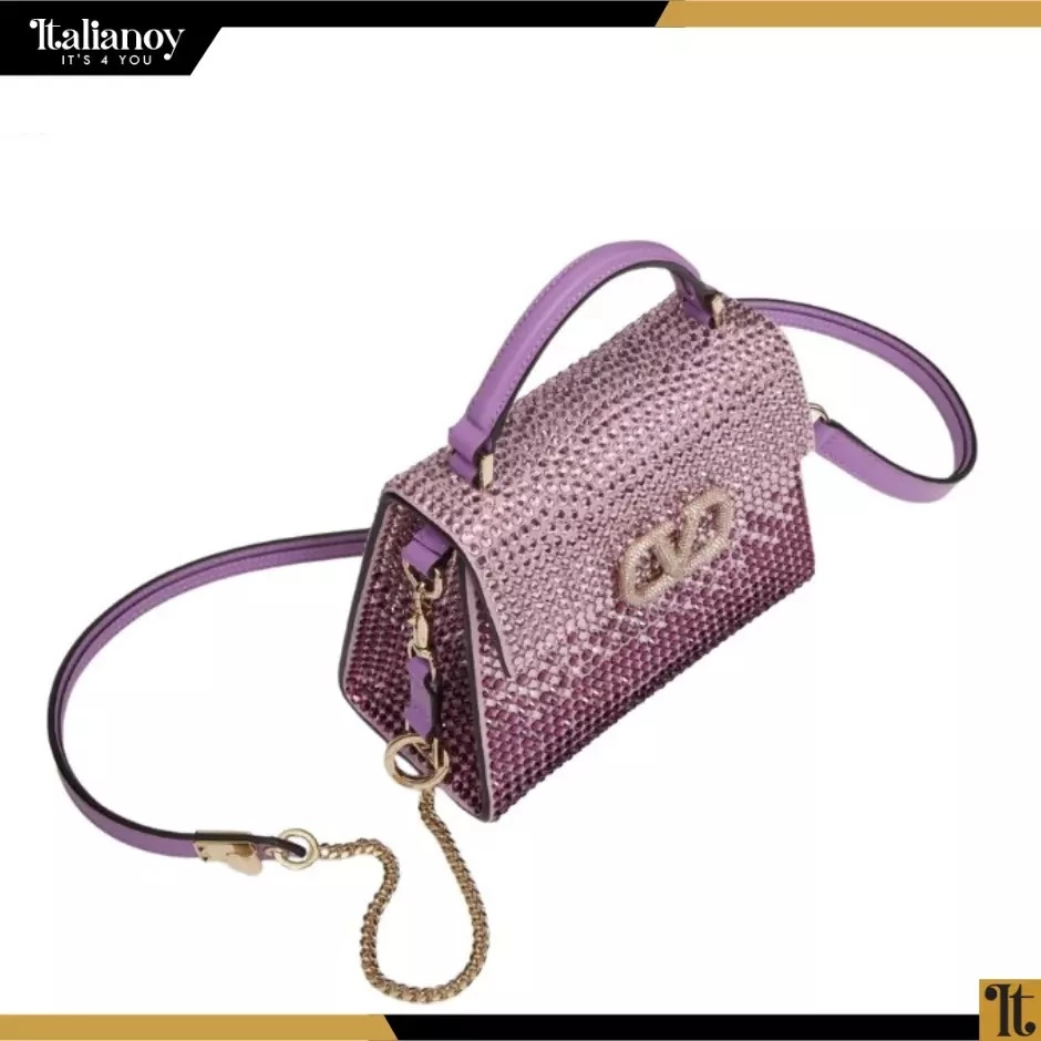 Valentino garavani MINI VSLING HANDBAG WITH RHINESTONES