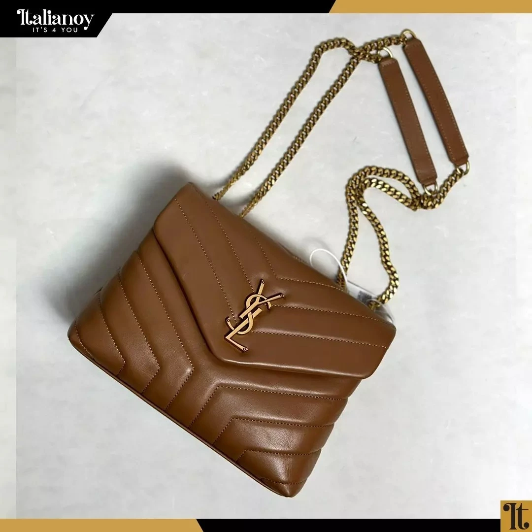 SAINT LAURENT LOULOU SMALL IN MATELASSÉ “Y” LEATHER BLACK