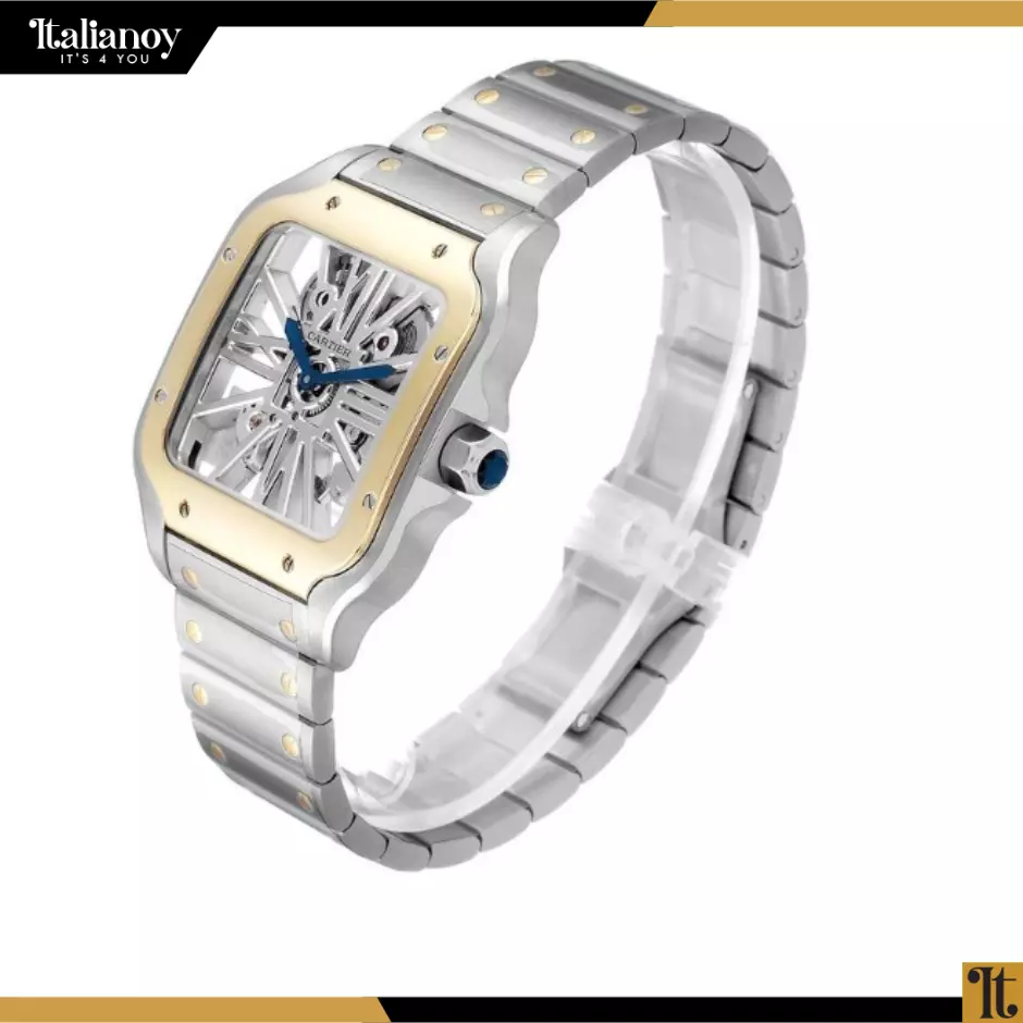 Santos De Cartier Chronograph Gold & Steel