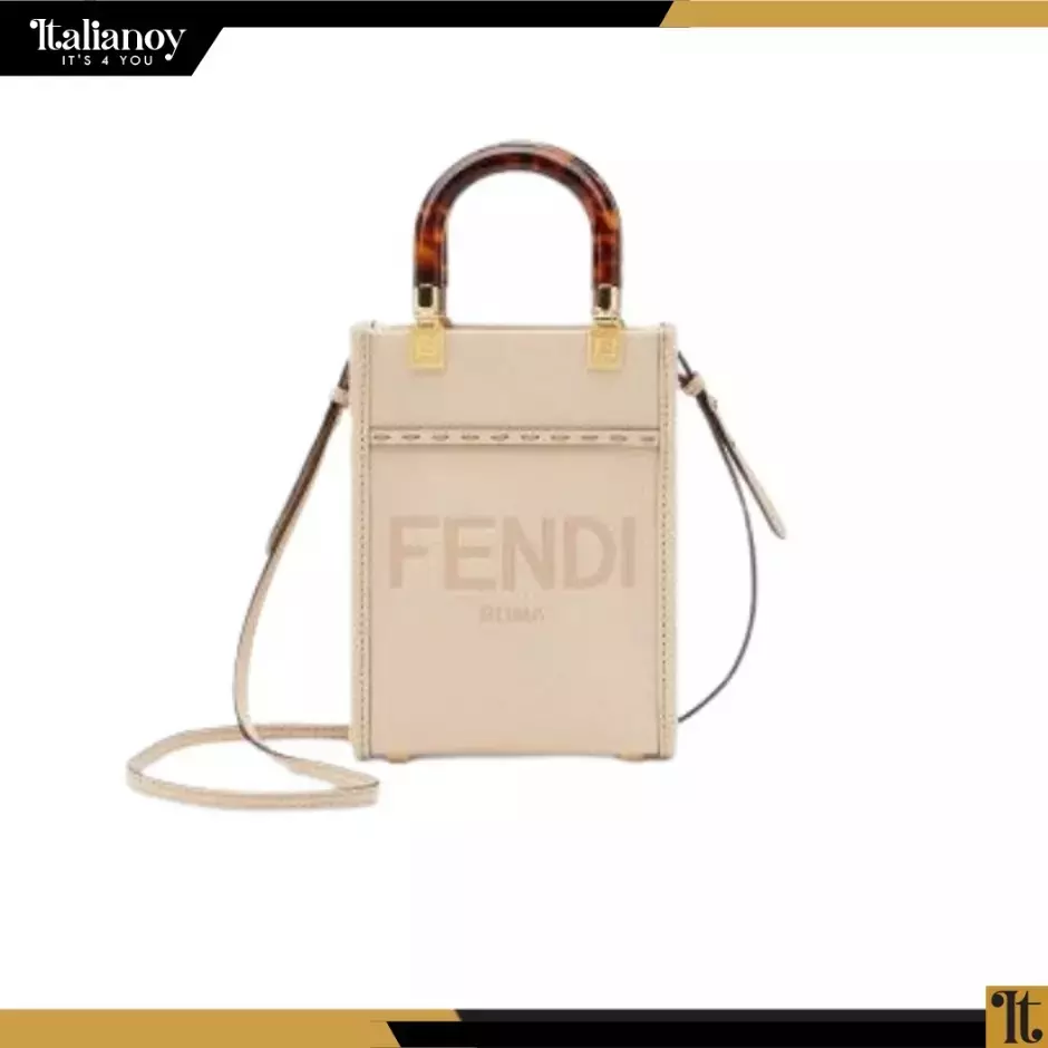 MINI SUNSHINE SHOPPER DARK BROWN LEATHER MINI-BAG