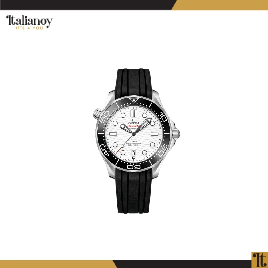 Diver 300m Co‑Axial Master Chronometer White-Black Rubber