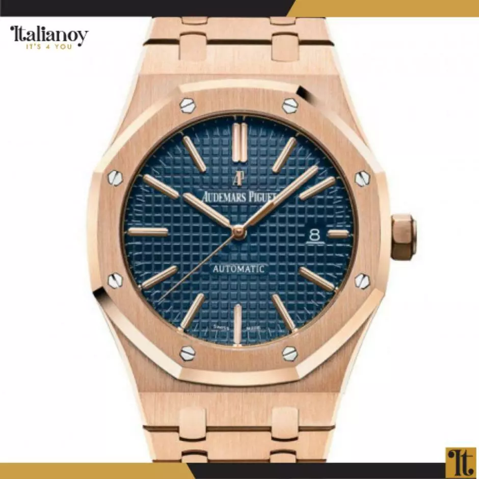 Audemars Piguet Royal Oak Selfwinding Rose Gold-Navy