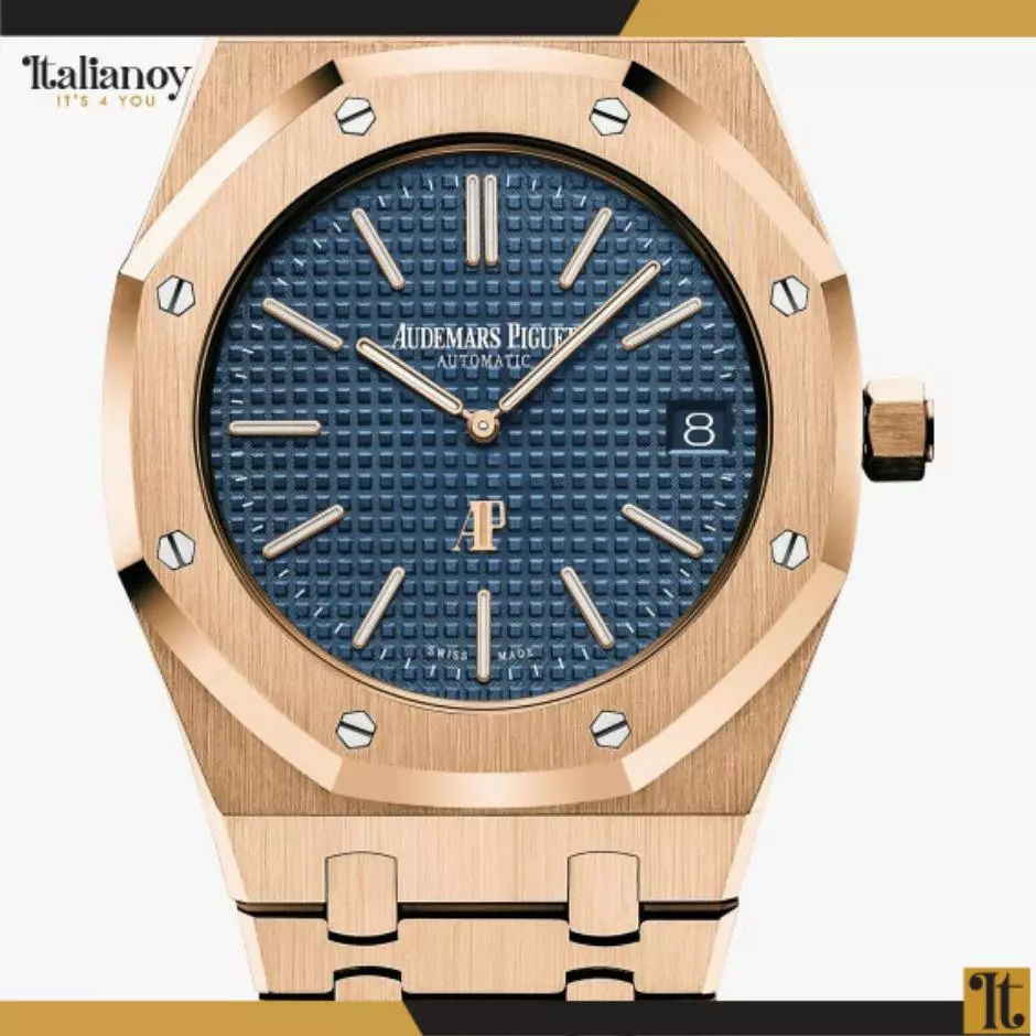 Audemars Piguet Royal Oak Selfwinding Rose Gold-Navy