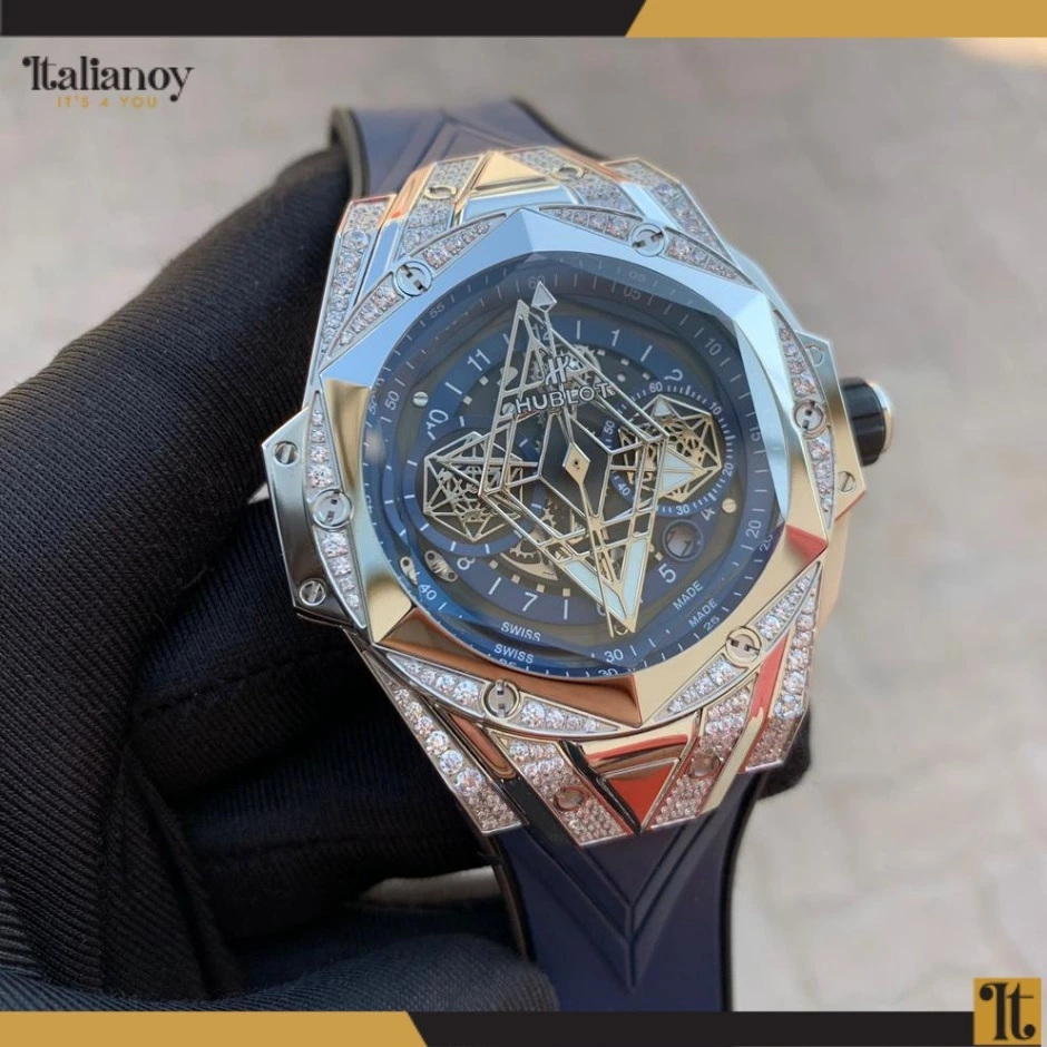 HUBLOT WATCH MEN BLUE-SILVER