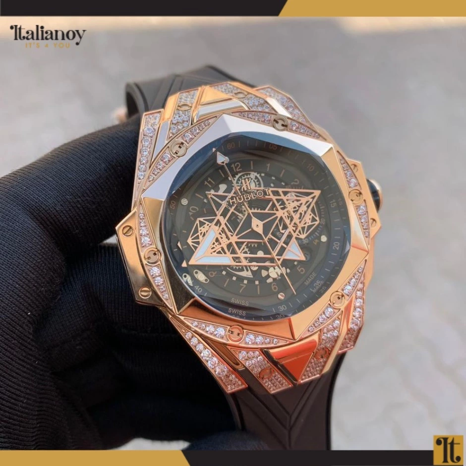 HUBLOT WATCH MEN BLACK-ROSE