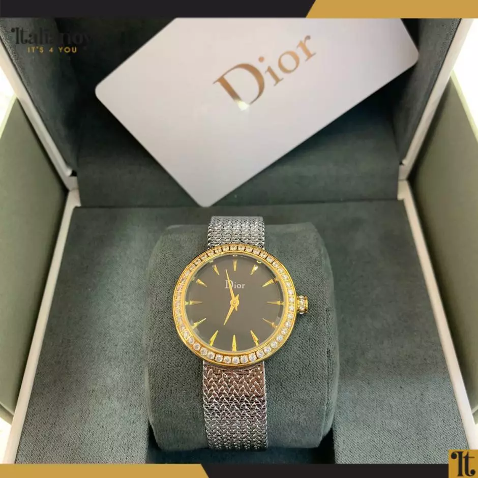 LA D DE DIOR SATINE SILVER-GOLD AND BLACK