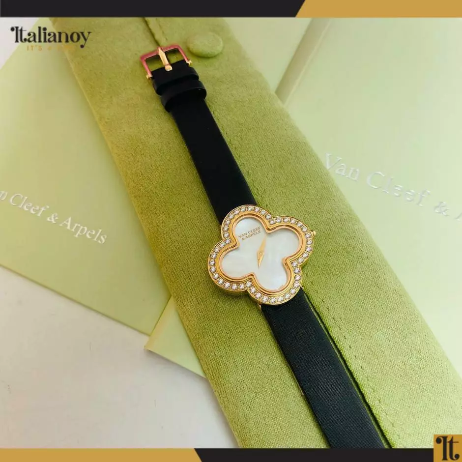 VAN CLEEF WATCH BLACK/ROSE  GOLD