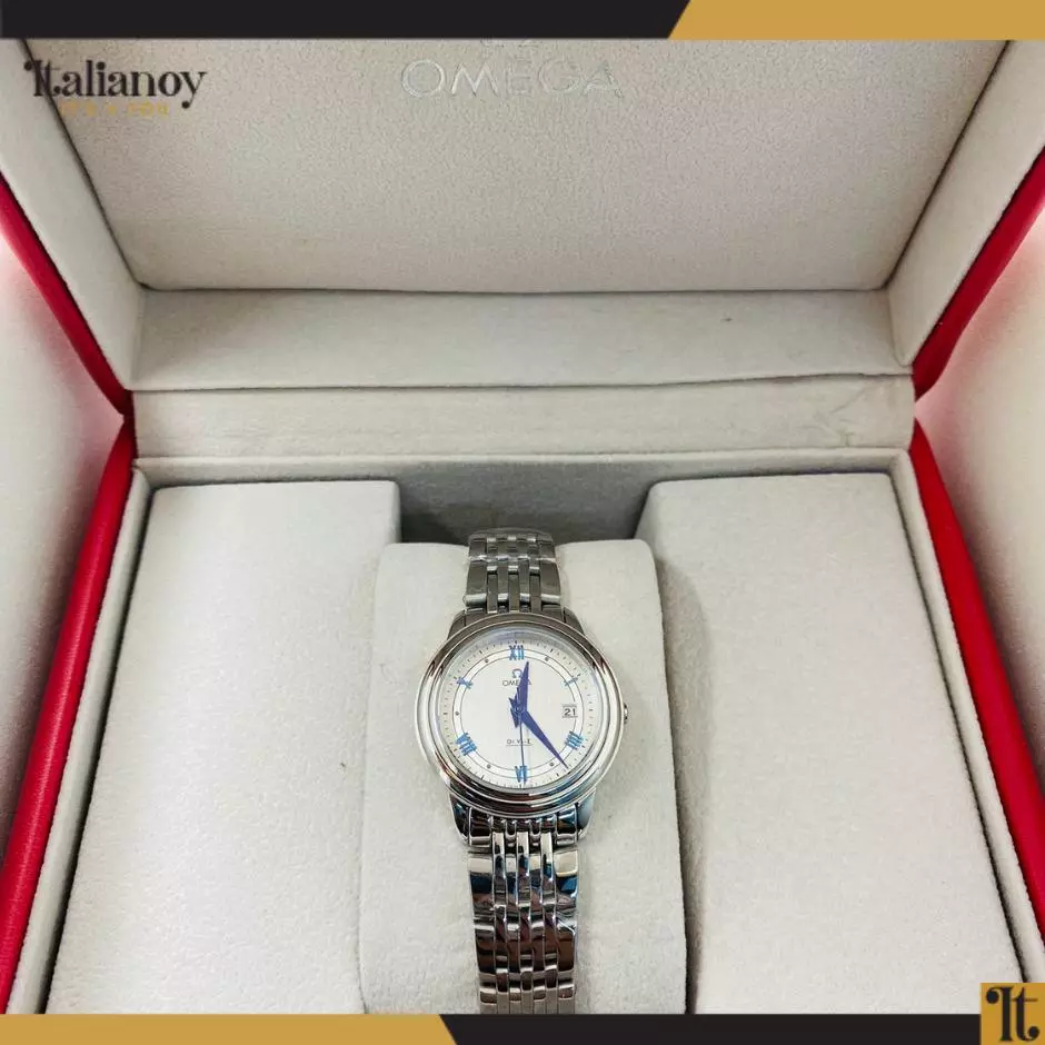 OMEGA Deville Prestige watch WHITE - BLUE