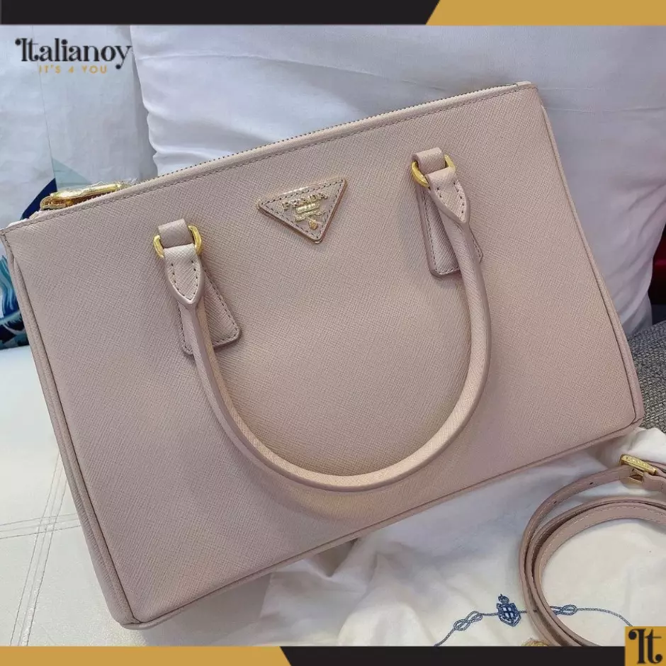 PRADA DOUBLE MEDIUM LEATHER HANDBAG