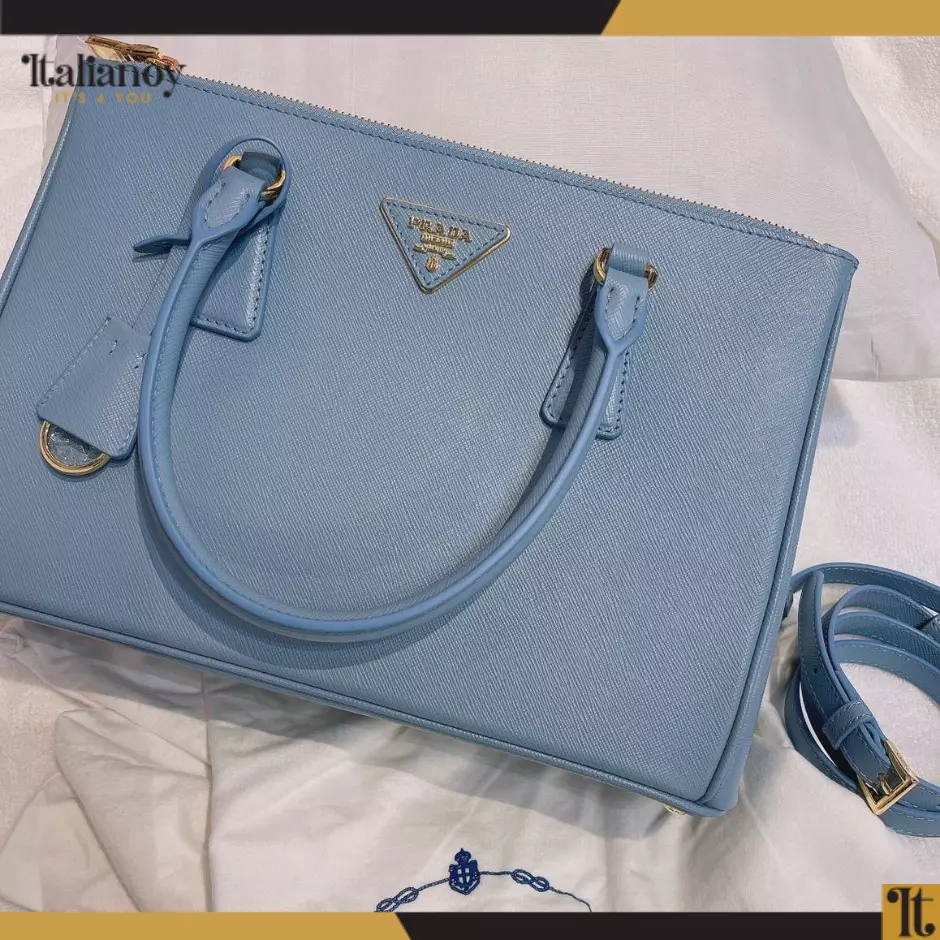 PRADA DOUBLE MEDIUM LEATHER HANDBAG