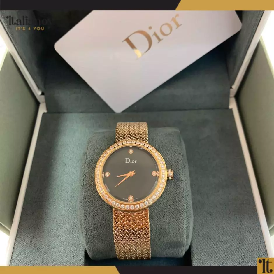 LA D DE DIOR SATINE ROSE GOLD-BLACK
