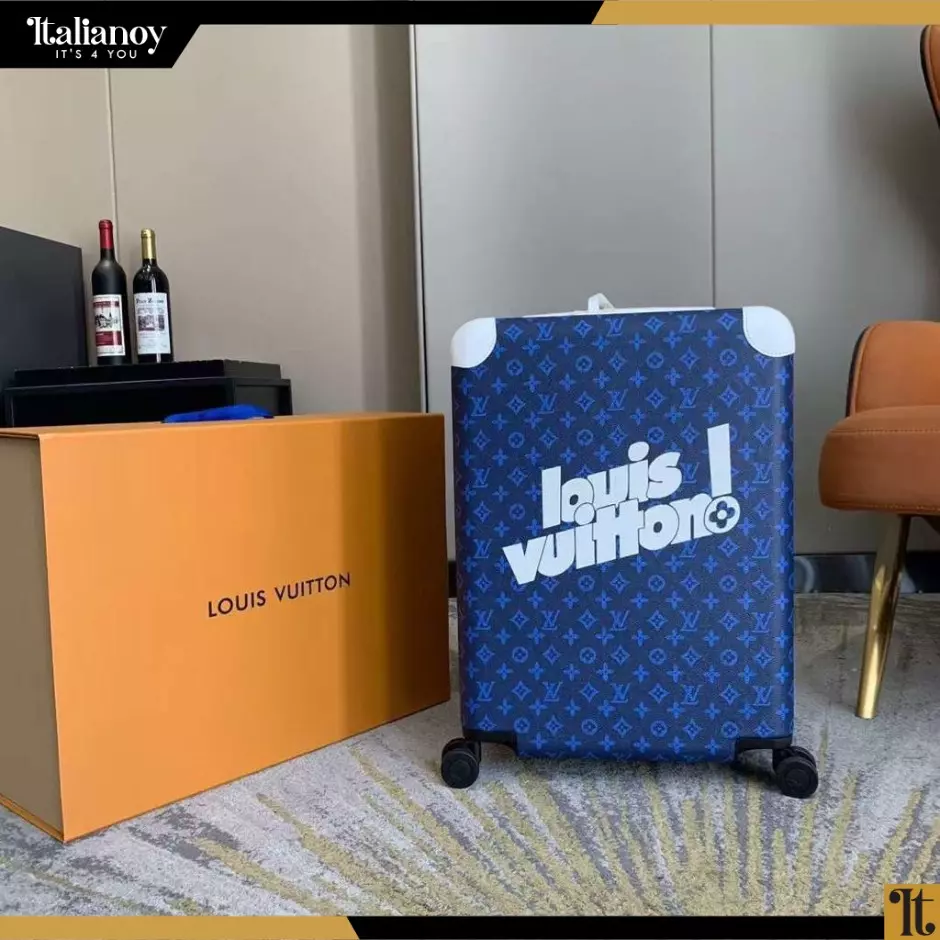 Louis Vuitton Blue Canvas Everyday Horizon Carry-On Suitcase (55cm) Harrods