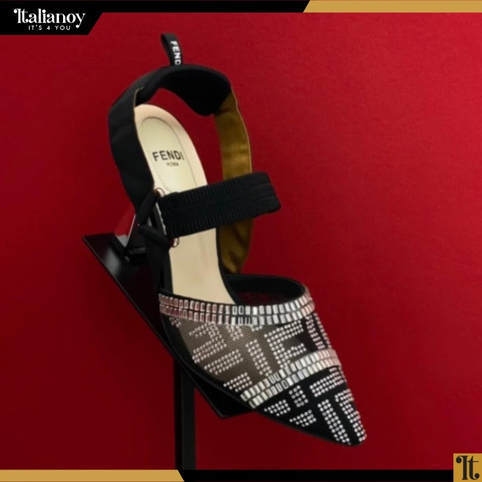 FENDI COLIBRI LITE SLINGBACK BLACK