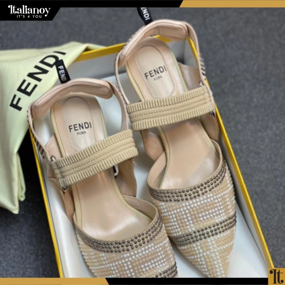 FENDI COLIBRI LITE SLINGBACK BEIGE