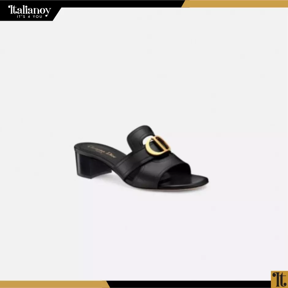 30 MONTAIGNE HEELED SLIDE Calfskin