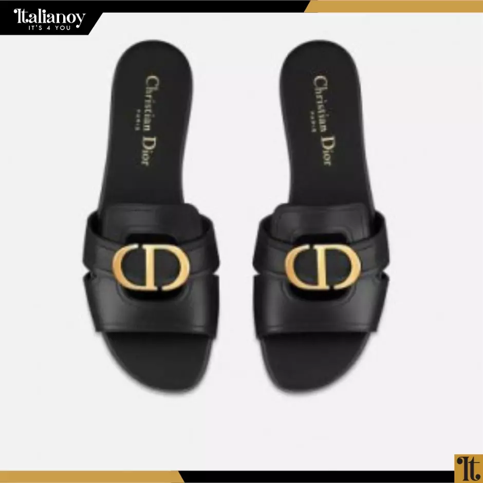 30 MONTAIGNE HEELED SLIDE Calfskin