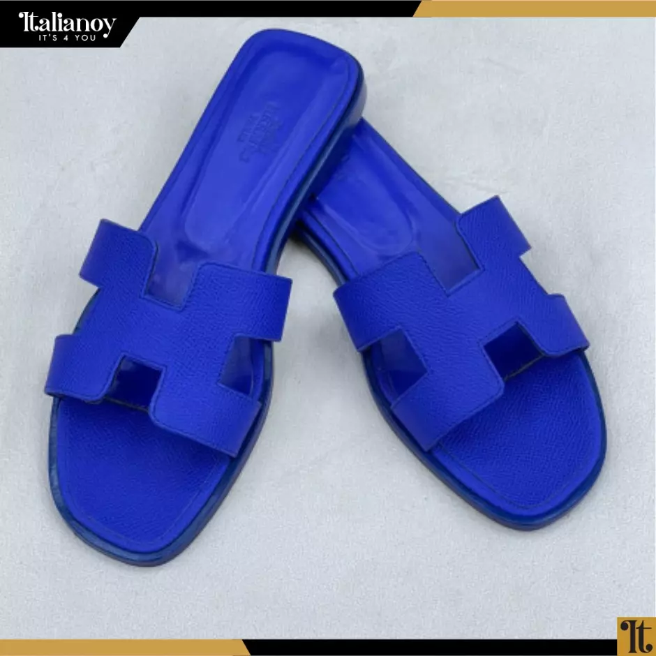 Hermes BLUE Slipper