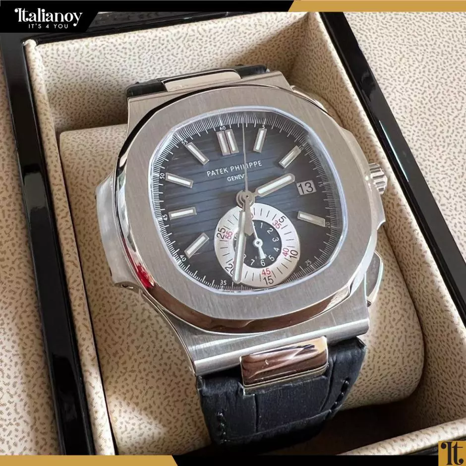 Patek Philippe Geneve Silver-Blue Black