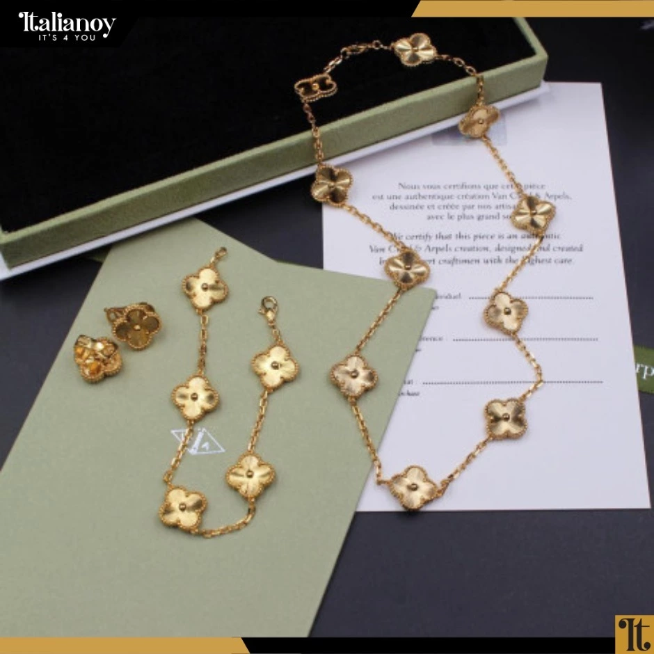 Van Cleef Vintage Alhambra Necklace & Bracelet & Earring