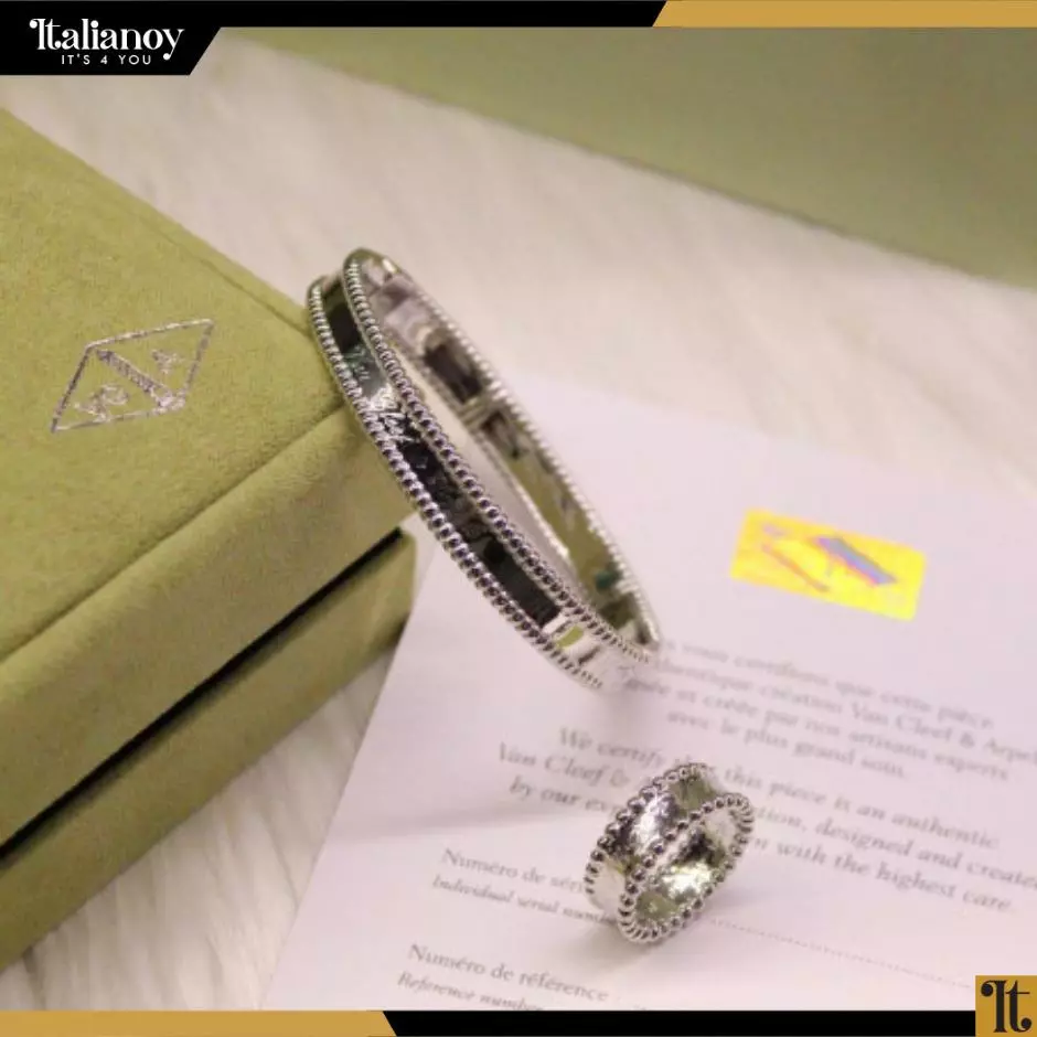 Van Cleef Silver Bracelet And Ring