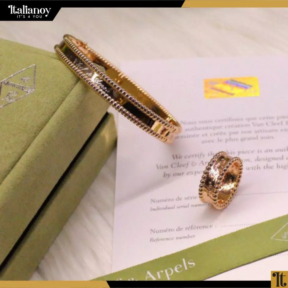 Van Cleef & Arpels Rose Gold Bracelet And Rings